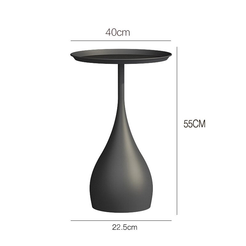 Solid metal support Nordic marble side high temperature nano baking varnish ins simple modern creative sofa small tea table side