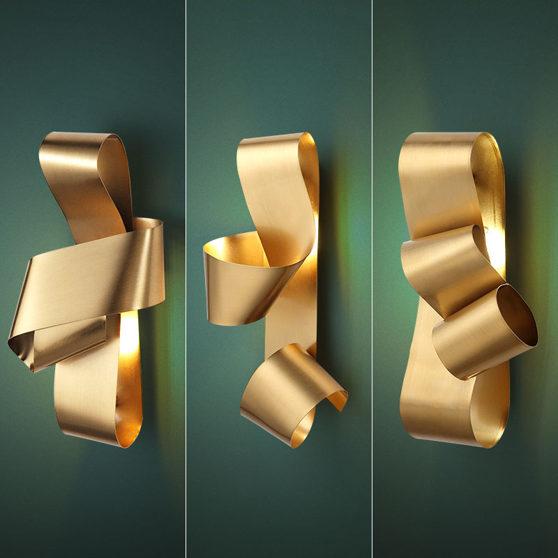 Gold Ribbon wall lamp