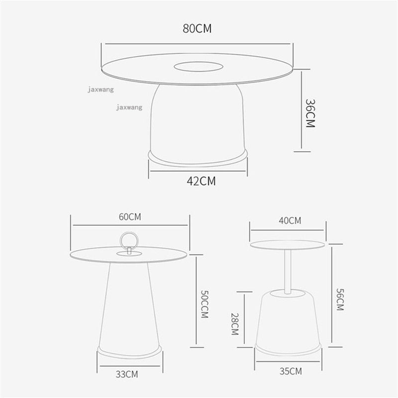 Italian Living Room Coffee Table Creative Small Apartment Hotel Endtable Modern Minimalist Bedroom Restaurant Round Corner Table