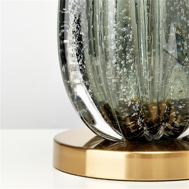 OUFULA Modern Decorative Table Lamp Green Bedside LED Desk Light for Home Bedroom Living Room Office Study Hotel