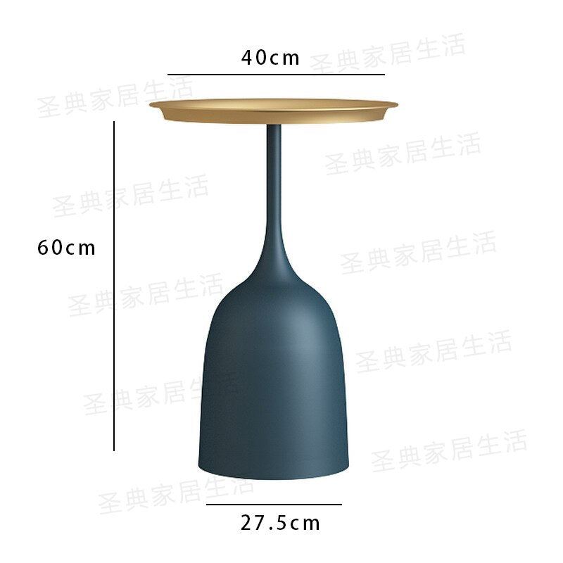 Solid metal support Nordic marble side high temperature nano baking varnish ins simple modern creative sofa small tea table side