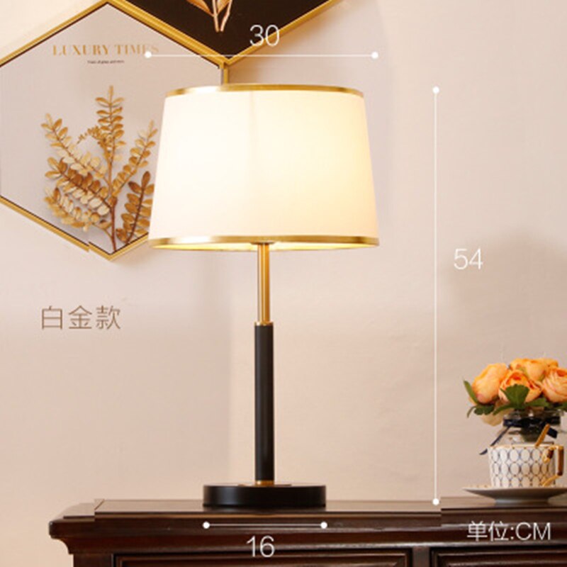 Nordic Modern Table Lamp Indoor Lighting Living Room Bedroom Decor Black White Lampshade Led Bedside Lamp E27 Iron Table Lamps