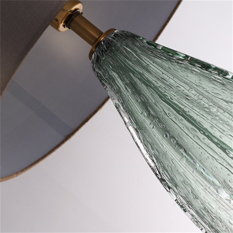 OUFULA Modern Decorative Table Lamp Green Bedside LED Desk Light for Home Bedroom Living Room Office Study Hotel