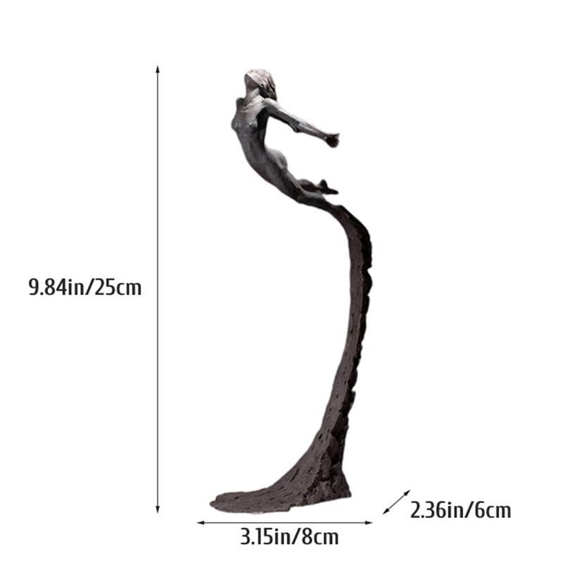 Resin Modern Nude Art Statue Sexy Girl Figurine Office Desktop Home Decoration Accessories Handmade Crafts Sculpture