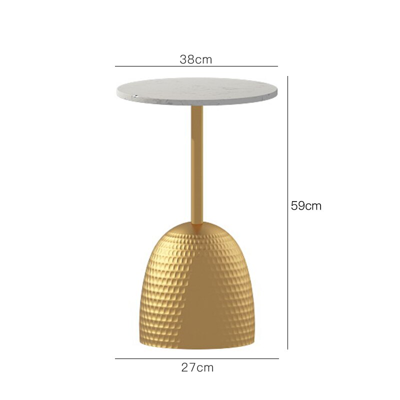 Solid metal support Nordic marble side high temperature nano baking varnish ins simple modern creative sofa small tea table side