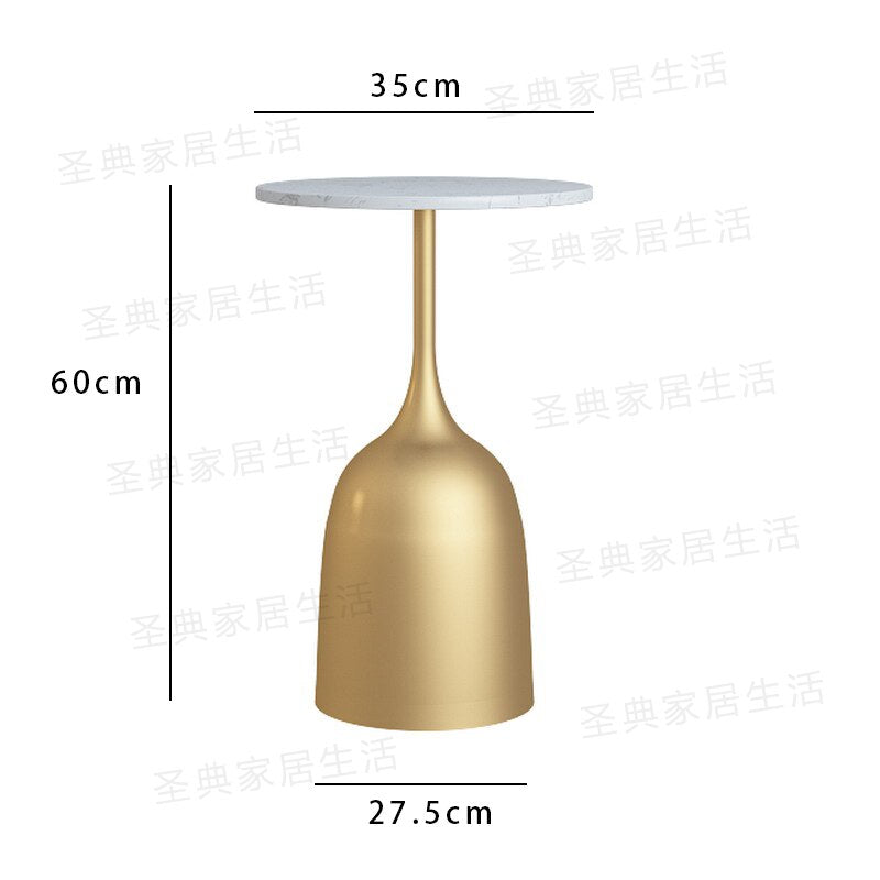 Solid metal support Nordic marble side high temperature nano baking varnish ins simple modern creative sofa small tea table side