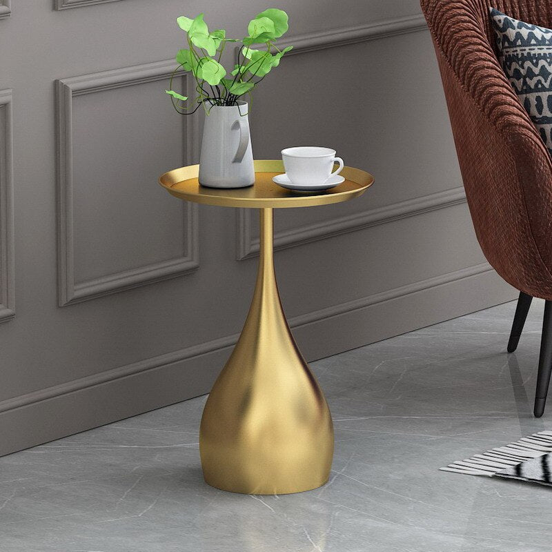 Solid metal support Nordic marble side high temperature nano baking varnish ins simple modern creative sofa small tea table side