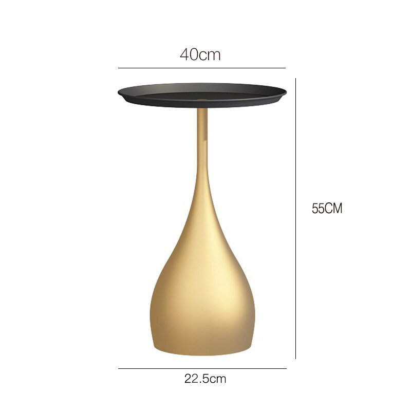 Solid metal support Nordic marble side high temperature nano baking varnish ins simple modern creative sofa small tea table side