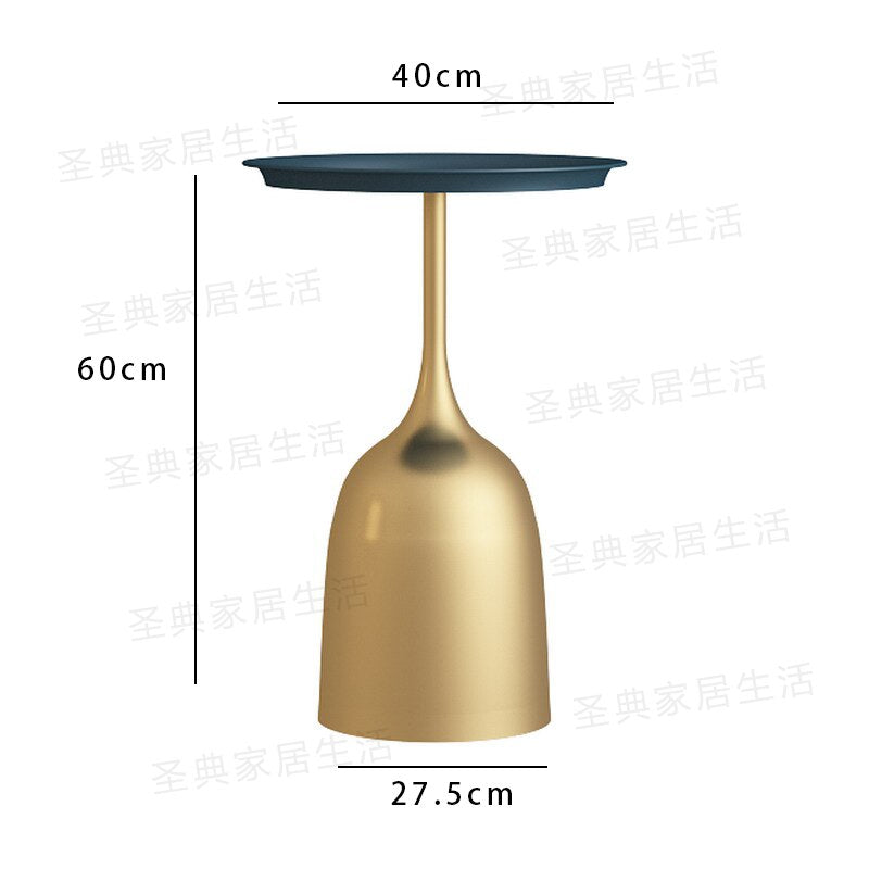 Solid metal support Nordic marble side high temperature nano baking varnish ins simple modern creative sofa small tea table side