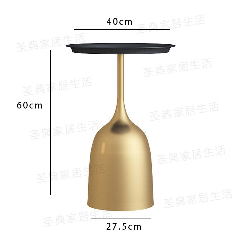 Solid metal support Nordic marble side high temperature nano baking varnish ins simple modern creative sofa small tea table side