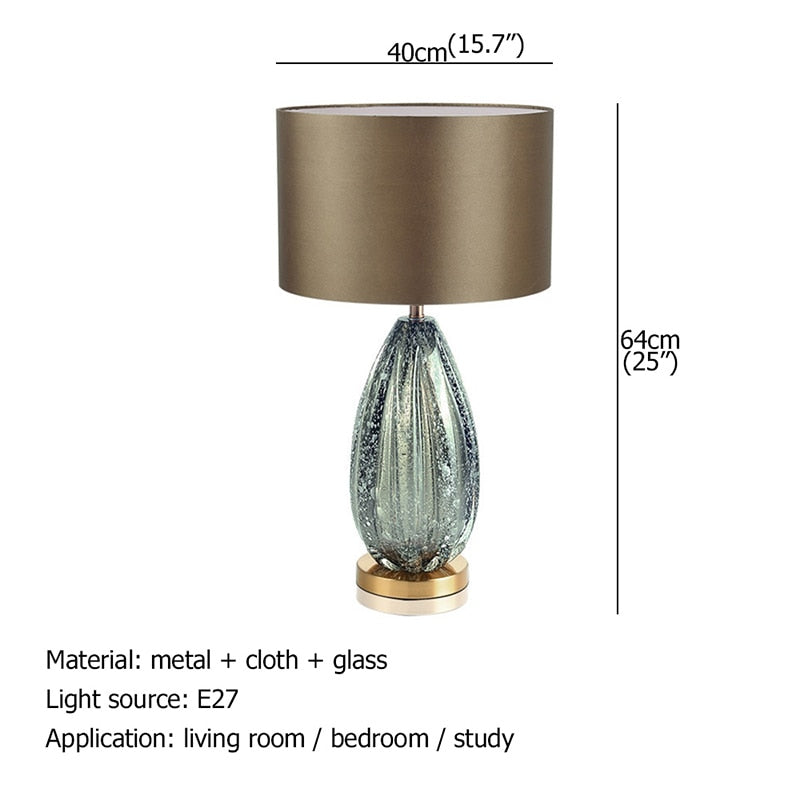 OUFULA Modern Decorative Table Lamp Green Bedside LED Desk Light for Home Bedroom Living Room Office Study Hotel