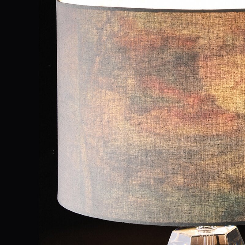 Luxury Crystal LED Lights Cloth Table Lamp Shade Art Deco Table Light For The Bedroom Bedside Hotel Study Living Room Desk Lamp