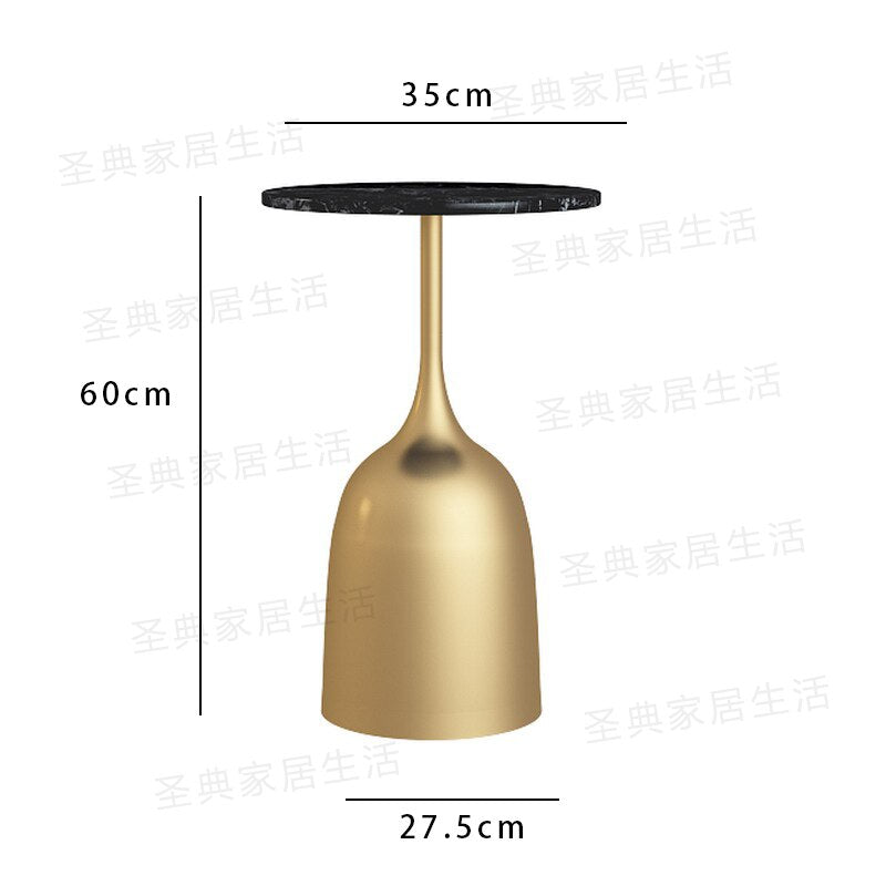 Solid metal support Nordic marble side high temperature nano baking varnish ins simple modern creative sofa small tea table side