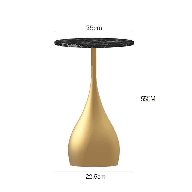 Solid metal support Nordic marble side high temperature nano baking varnish ins simple modern creative sofa small tea table side