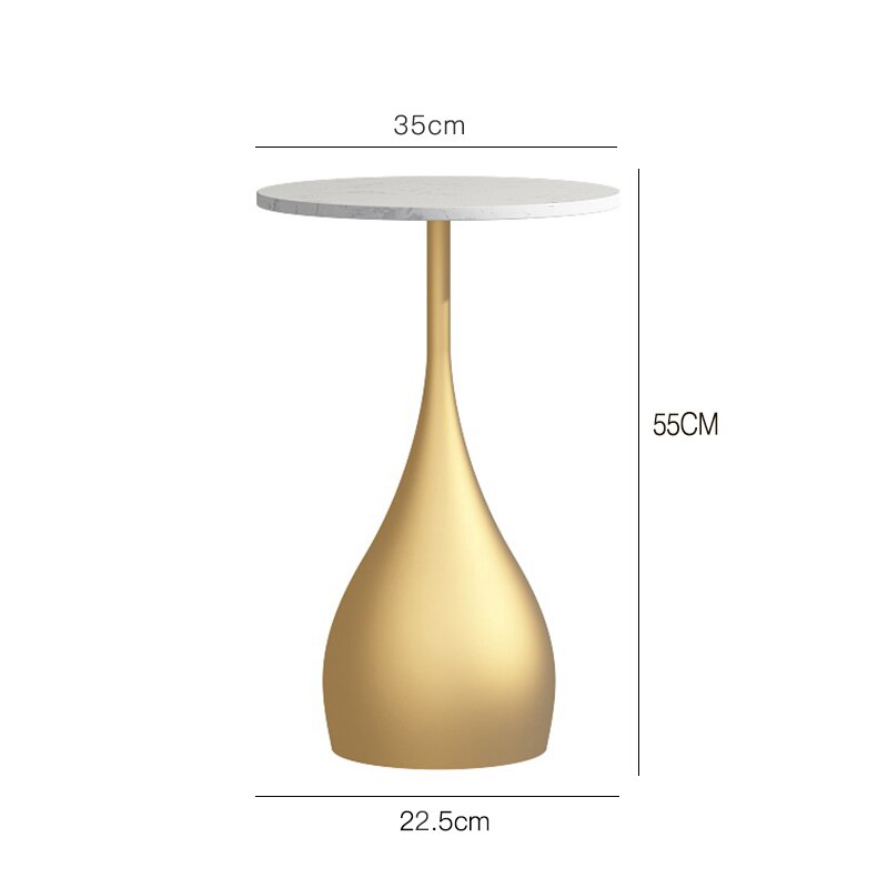 Solid metal support Nordic marble side high temperature nano baking varnish ins simple modern creative sofa small tea table side